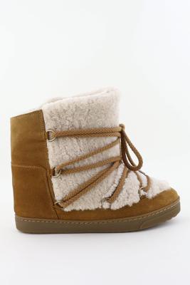Isabel Marant enkellaarsjes Nowles BO0039FA-C4O03S ecru/cognac