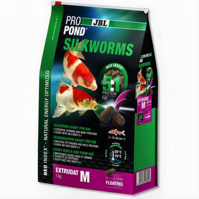 JBL Propond Silkworms M Premium Vijvervoer 1kg - Proteïnerijk Drijvend Voedsel voor Vijvervissen