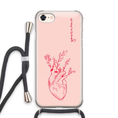 Blooming Heart: iPhone 7 Transparant Hoesje met koord