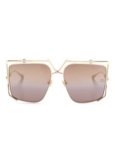 Valentino Eyewear lunettes de soleil oversize V-Light - Or