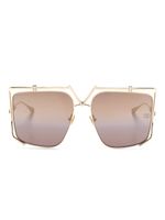 VALENTINO GARAVANI EYEWEAR lunettes de soleil oversize V-Light - Or - thumbnail