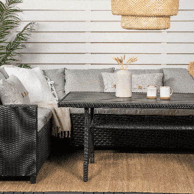 Nohr Loungeset 'Charnell' kleur Grijs/Zwart