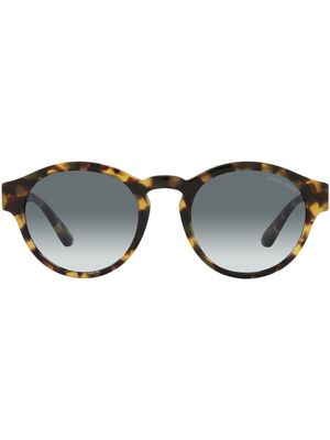 Giorgio Armani lunettes de soleil à monture ronde - Marron