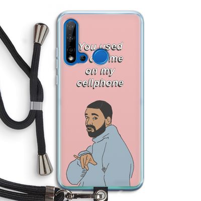 Hotline bling: Huawei P20 Lite (2019) Transparant Hoesje met koord