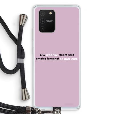 uw waarde daalt niet: Samsung Galaxy S10 Lite Transparant Hoesje met koord