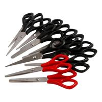 Creativ Company Schoolschaar, l: 14 cm, rechts- & linkshandig, zwart, rood, 12 stuk/ 1 doos