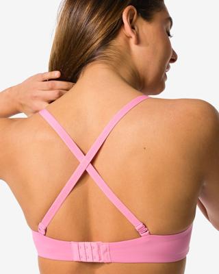 HEMA Voorgevormde bh zonder beugel micro roze (roze)