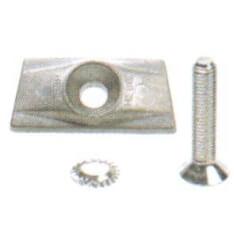 Hebie Stand plaat m/bout 10mm tweepoot 699