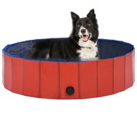 VidaXL Hondenzwembad inklapbaar 120x30 cm PVC rood - thumbnail