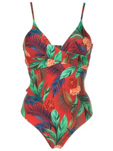 Lygia & Nanny maillot de bain à imprimé végétal Bianca - Rouge