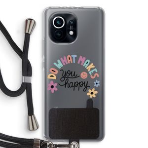 Happy days: Xiaomi Mi 11 Transparant Hoesje met koord