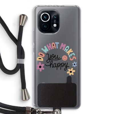 Happy days: Xiaomi Mi 11 Transparant Hoesje met koord