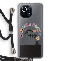 Happy days: Xiaomi Mi 11 Transparant Hoesje met koord