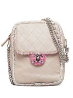 CHANEL Pre-Owned sac à bandoulière en tweed (2019) - Rose - thumbnail