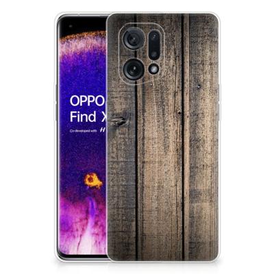 OPPO Find X5 | Bumper Hoesje | Steigerhout