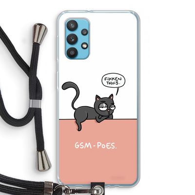 GSM poes: Samsung Galaxy A32 4G Transparant Hoesje met koord