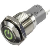 TRU COMPONENTS 1303013 LAS2GQF-11DT/G/12V/S/P Druktoets 48 V/DC 2 A 1x uit/(aan) Moment Groen IP65 1 stuk(s)