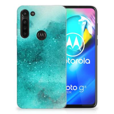Smartphone hoesje Motorola Moto G8 Power Painting Blue