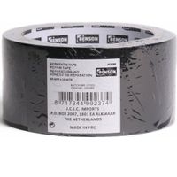 Benson ducttape/reparatietape universeel zwart 10 meter