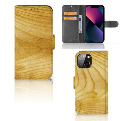 iPhone 13 Mini | Book Style Case | Licht Hout