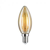 Paulmann 28524 LED-lamp E14 Kaars 2 W = 16.2 W Goud (Ø x h) 35 mm x 97 mm 1 stuk(s)
