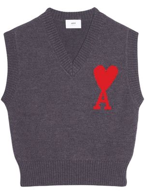 AMI Paris débardeur en maille à logo Ami de Coeur - Violet