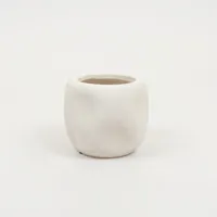 Lisboa organische bloempot voor binnen 14X14X13CM wit