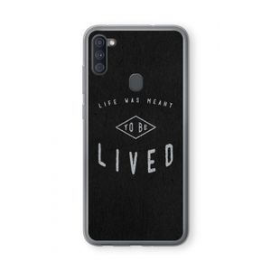 To be lived: Samsung Galaxy A11 Transparant Hoesje