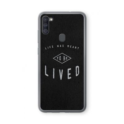 To be lived: Samsung Galaxy A11 Transparant Hoesje