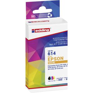 Edding Inktcartridge vervangt Epson 502XL Multipack 4 Compatibel Zwart, Cyaan, Magenta, Geel EDD-614 18-614-01