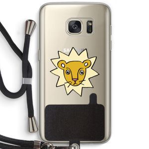 Kleine leeuw: Samsung Galaxy S7 Transparant Hoesje met koord