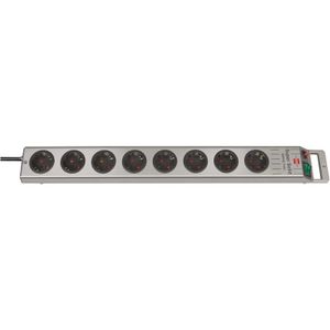 Brennenstuhl Sicherheits 1153340118 stekkerdoos met stroombegrenzer 8-voudig 2.5m zilver