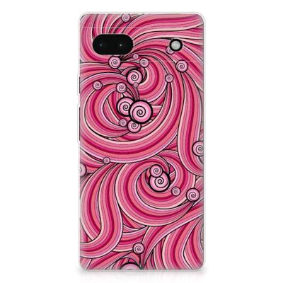 Google Pixel 6A | Hoesje maken | Swirl Pink