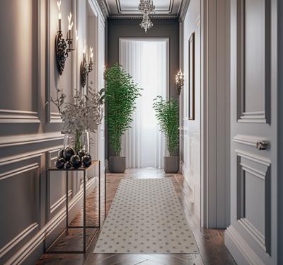 Kleine bloemen patroon op vinyl tapijt