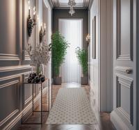 Kleine bloemen patroon op vinyl tapijt