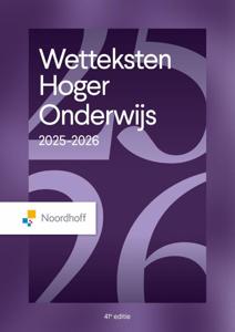 Wetteksten hoger onderwijs 2025-2026 (Paperback)