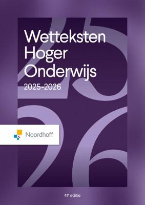Wetteksten hoger onderwijs 2025-2026 (Paperback)