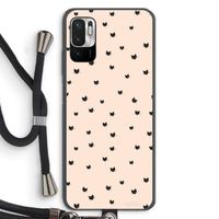 Kleine kattenkopjes: Xiaomi Redmi Note 10 5G Transparant Hoesje met koord