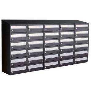 Allux Hive Set 5-Breed, 6-Hoog Met Dak Zwart - 40030070_5x6d