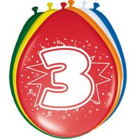 16x stuks ballonnen 3 jaar