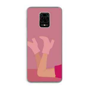Pink boots: Xiaomi Redmi Note 9 Pro Transparant Hoesje