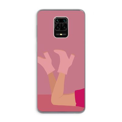 Pink boots: Xiaomi Redmi Note 9 Pro Transparant Hoesje