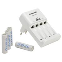 Panasonic oplader + 4 x Panasonic Eneloop AA batterijen