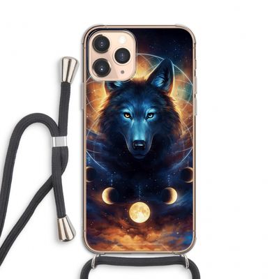 Wolf Dreamcatcher: iPhone 11 Pro Transparant Hoesje met koord