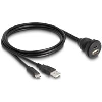 Delock USB 2.0 Adapter [1x USB-C stekker, USB-A-stekker - 1x USB-C bus, USB-A-bus] 88102 1 m