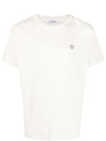 Stone Island t-shirt en coton à patch Compass - Tons neutres - thumbnail