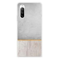 Sony Xperia 10 III | Bumper Hoesje | Wood Concrete