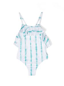 Andorine maillot de bain à imprimé tie-dye - Blanc