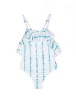 Andorine maillot de bain à imprimé tie-dye - Blanc