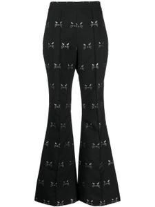 Macgraw pantalon évasé Circa 72 à motif en jacquard - Noir